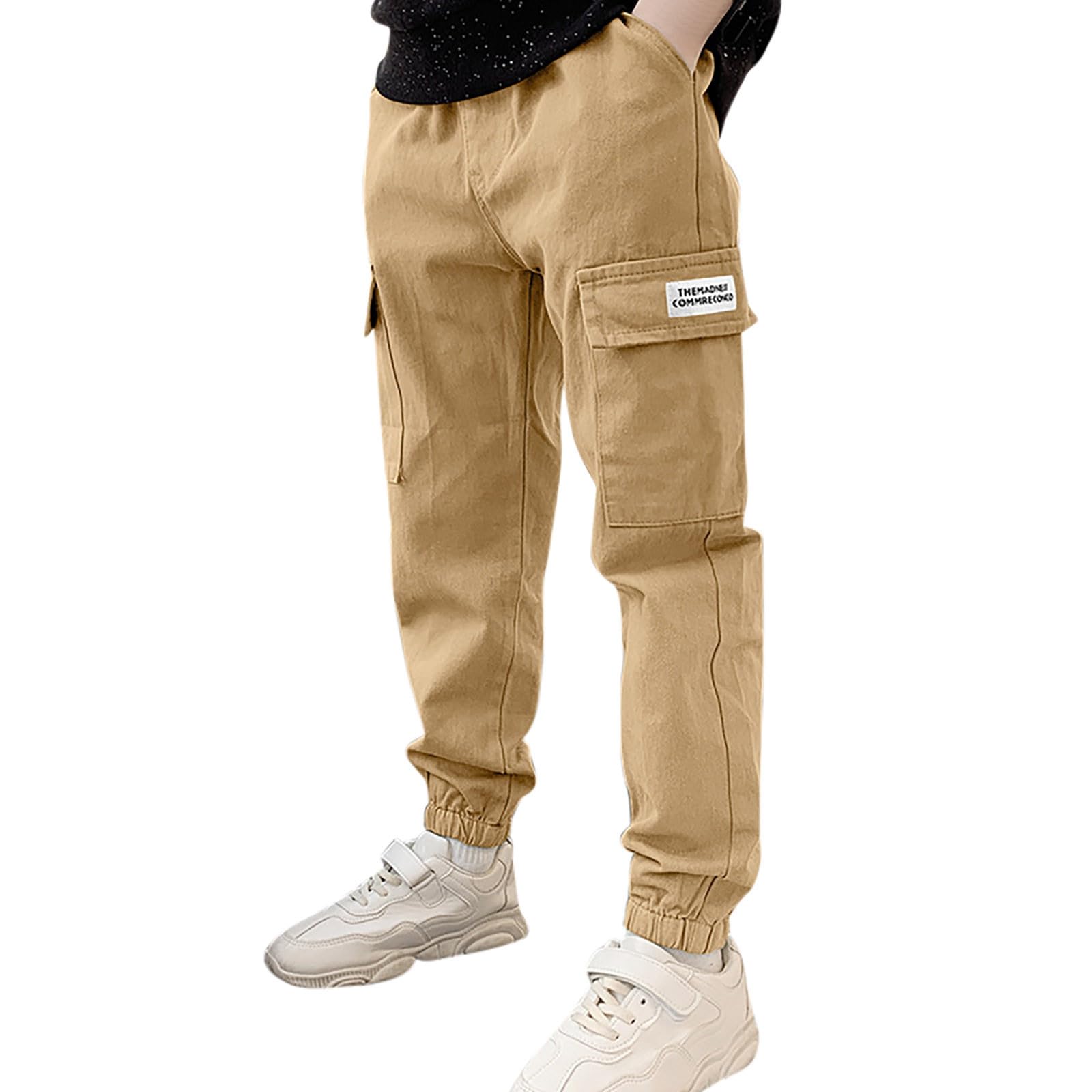Genérico Pantalones Baggy Niño Pantalones Cargo Deportivos Verano para Niños Ropa Casual Suelta y Cómoda con Estilo Sólido Personalizado