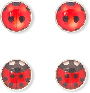 Ladybug Earrings for Girls Miraculous Ladybug Stud Earrings Ladybird Earrings Black Spot Red Insect Ladybug Stud Earrings Ladybug Jewellery