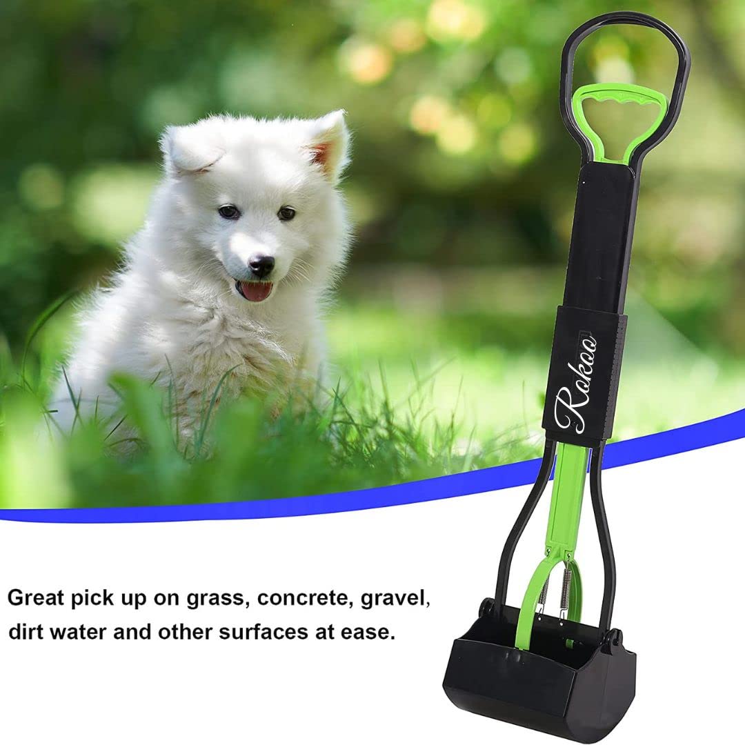 Rokoo Pooper Scooper for Large Small Dogs, Folding Dog Poop Scooper, Durable Spring and Premium Materials,Easy to Use for Grass, Dirt, Gravel Pick Up Shovel (Large) 4