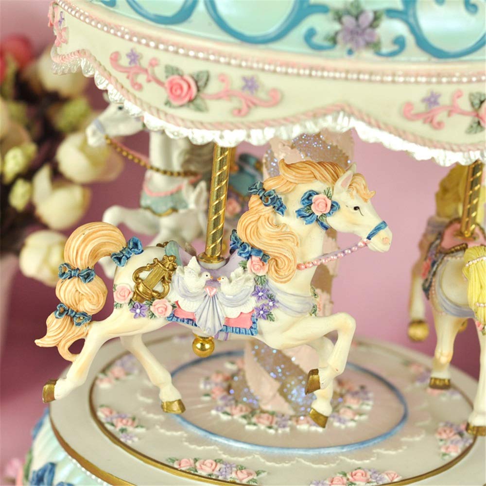 Amazon.co.jp: オルゴール カルーセルオルゴール3馬カルーセル馬