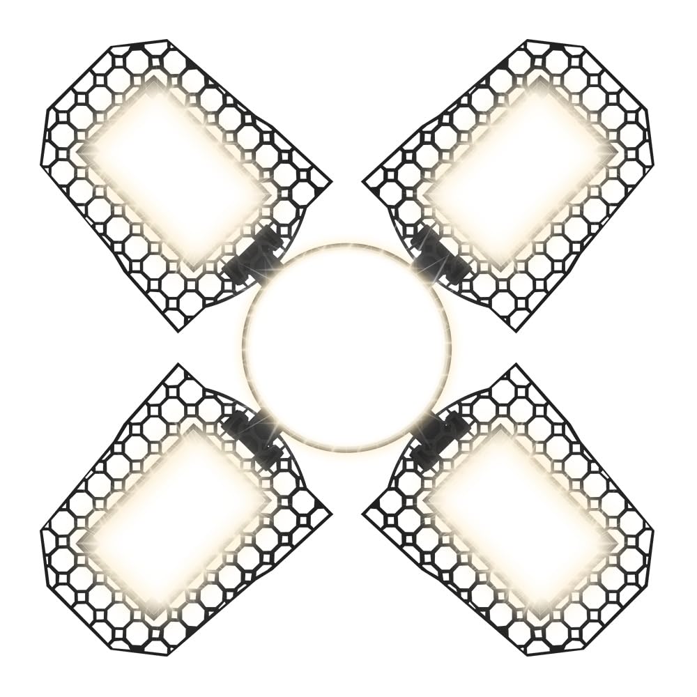 100W LED Adjustable Panels Parking Lights E26 E27 Deformable Ceiling Lamp 180leds Garage Light 100-277V Storehouse Commercial street