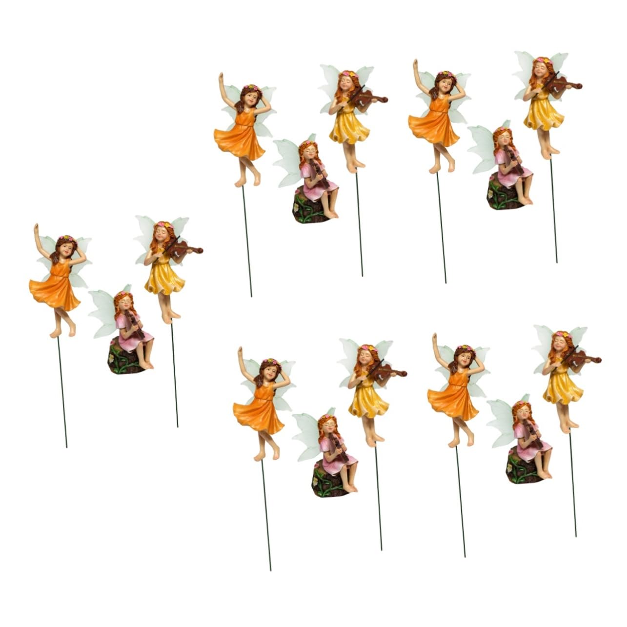 Figurines de jardin en résine résistante pour pots