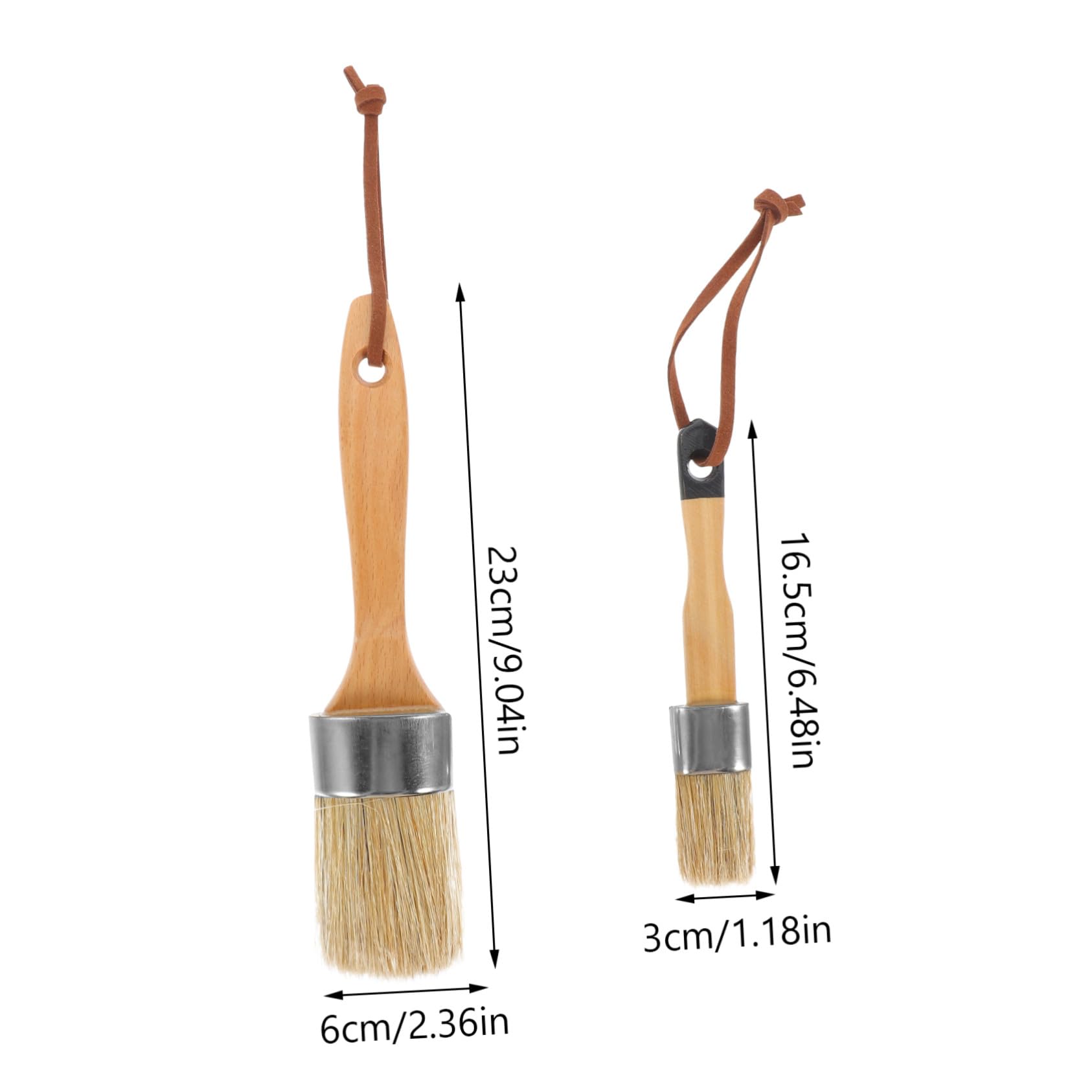 2 Stück Teiliges Pinsel Holzgriff Dichte Synthetische Borsten für Gleichmäßige Farbdeckung für Möbel Wandlackierung Langlebig und Leicht zu Reinigen Vielseitig für DIY projekte