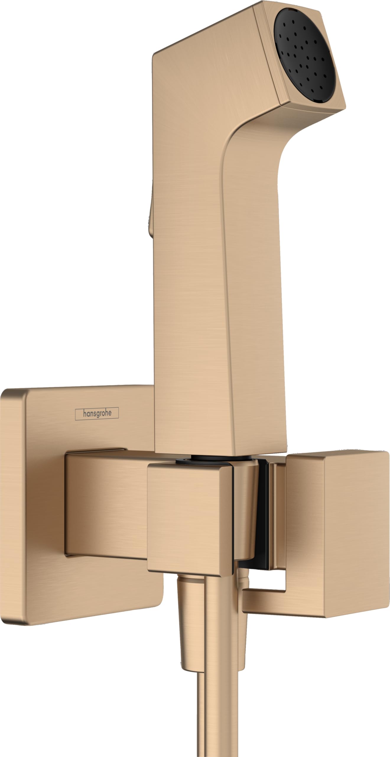 hansgrohe Bidet Set E, Bidet Shower with 1 Type of Water Saving Jet (EcoSmart), incl. Stopcock, Shower Bracket and Shower Hose 1.25 m, for hot Water, Brushed Bronze