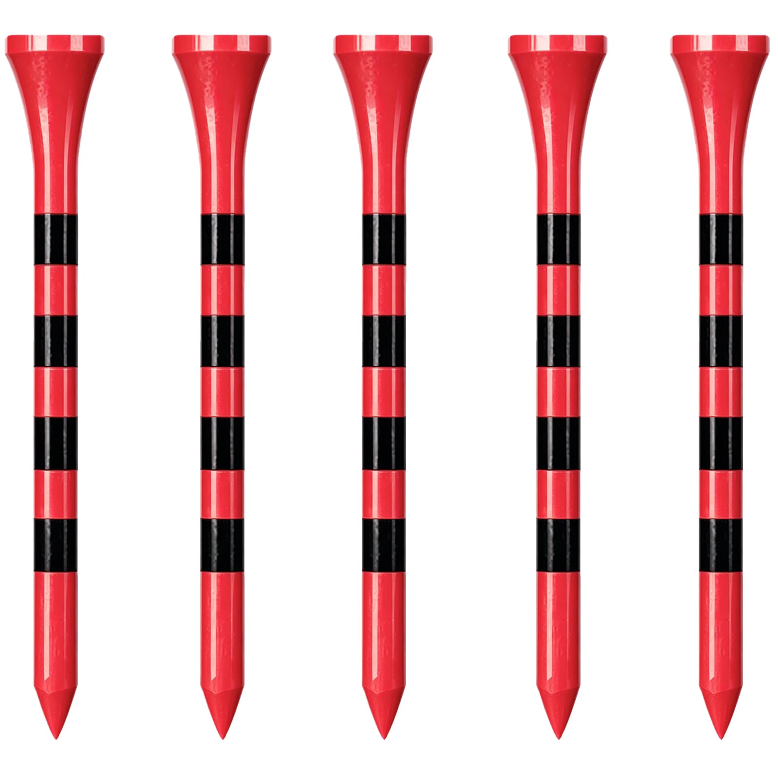 Zivisk Bamboo Golf Tees 70mm 100 Count, 2-3/4 inch Long Wooden Golf Tees - Red โ image 1