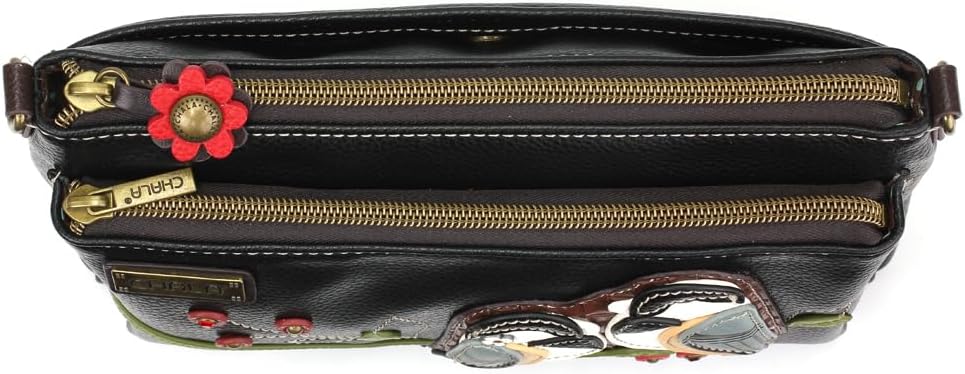 CHALA RFID Protected Vegan Leather Deluxe Crossbody Bag with Adjustable Straps - Image 4