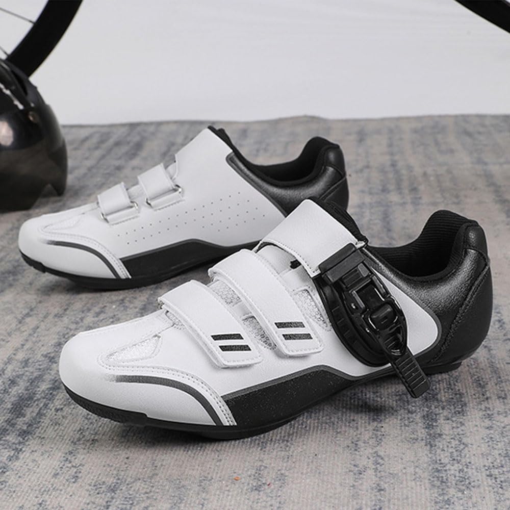 Mateju Chaussures de Cyclisme de Vélo de Route Respirantes de Vélo pour Homme/Femme avec Look SPD-SL Delta Cleats Chaussures Indoor/Outdoor -Modèle T5101
