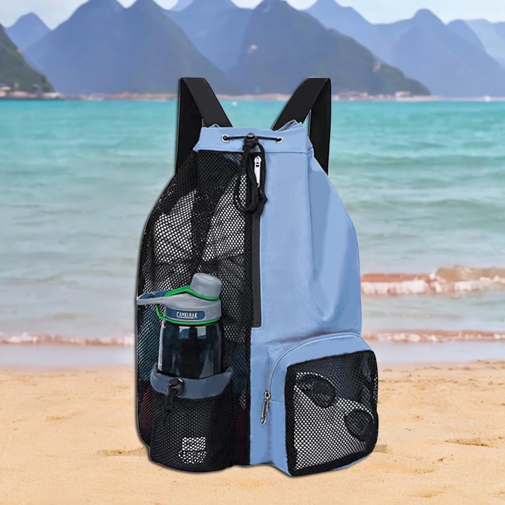 YGCHEN Bolsa de Natación de Malla, Mochila Deportiva Multiusos, Bolsa de Piscina Secado Rápido, Ideal para Piscina, Playa, Gimnasio (Hombre, Mujer)