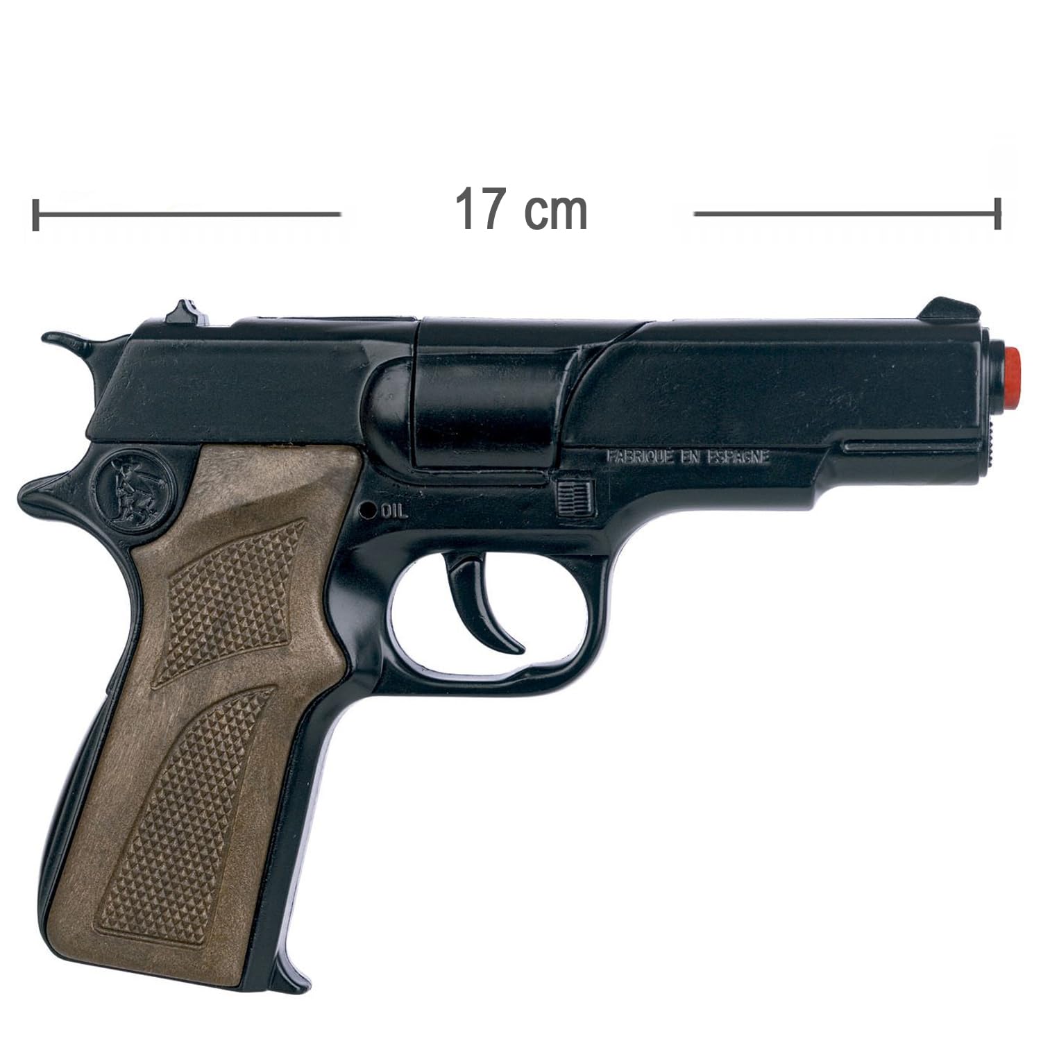 Pistola, revolver e fucile di alta qualità con 144 colpi di munizioni, accessori per costumi da poliziotto e cowboy per bambini e adulti (Pistola da poliziotto)