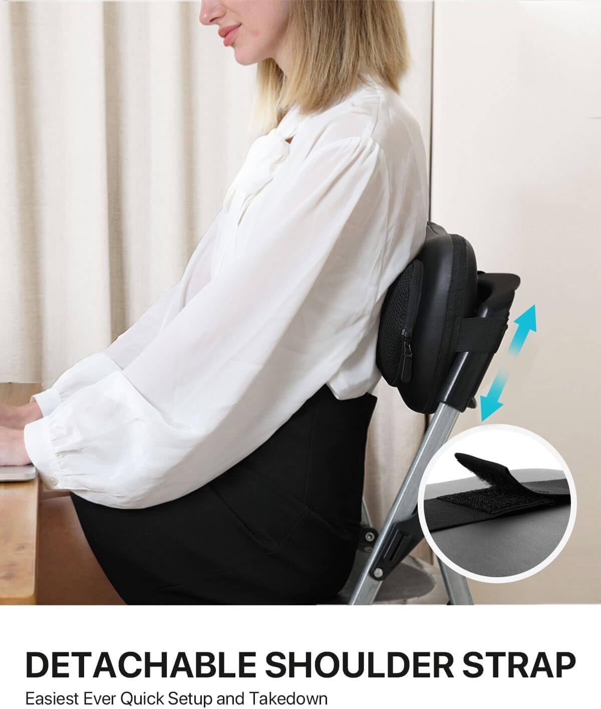 ALLJOY Coussin de Massage Shiatsu - Masseur Dos Chauffrant avec 4 Nœuds et 3 Vitesses Réglable, Appareil de Massage Nuque Cou Cervical, Cadeau pour Femme/Homme, Portable pour Maison Bureau Voiture