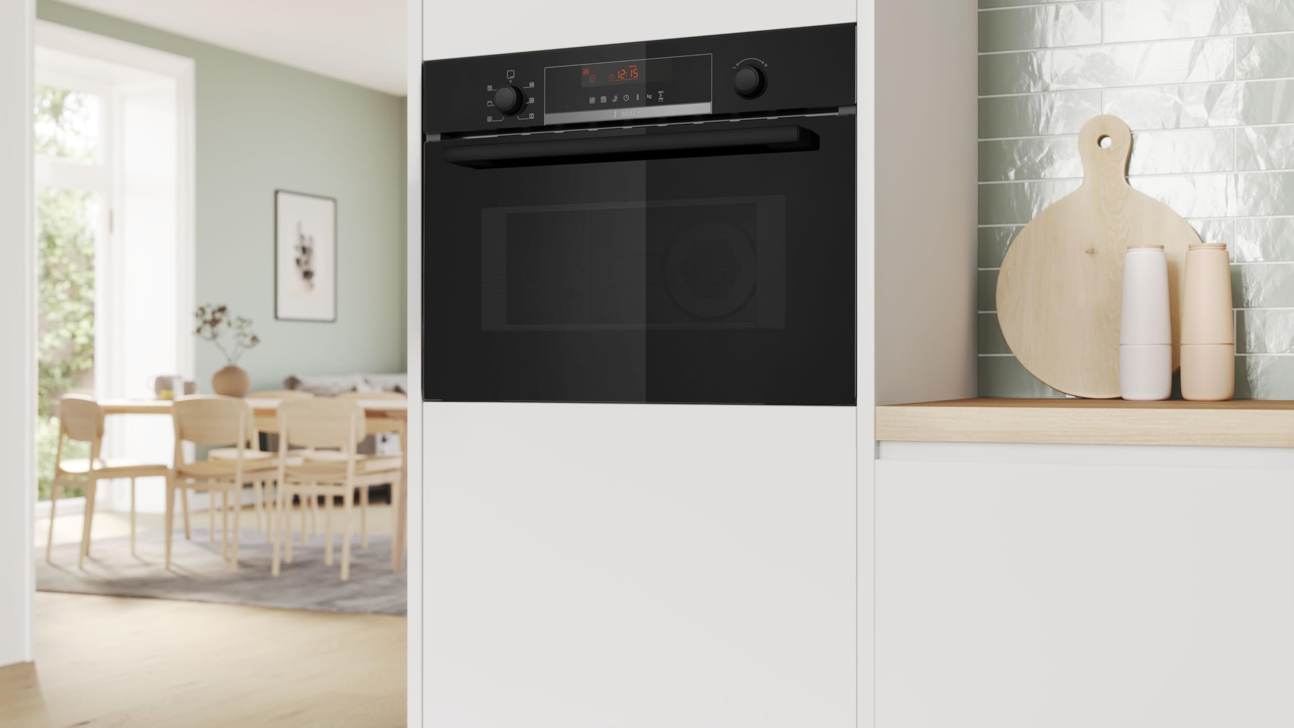 Bosch CMA583MB0, Série 4, Four micro-onde combiné, Encastrable, Noir