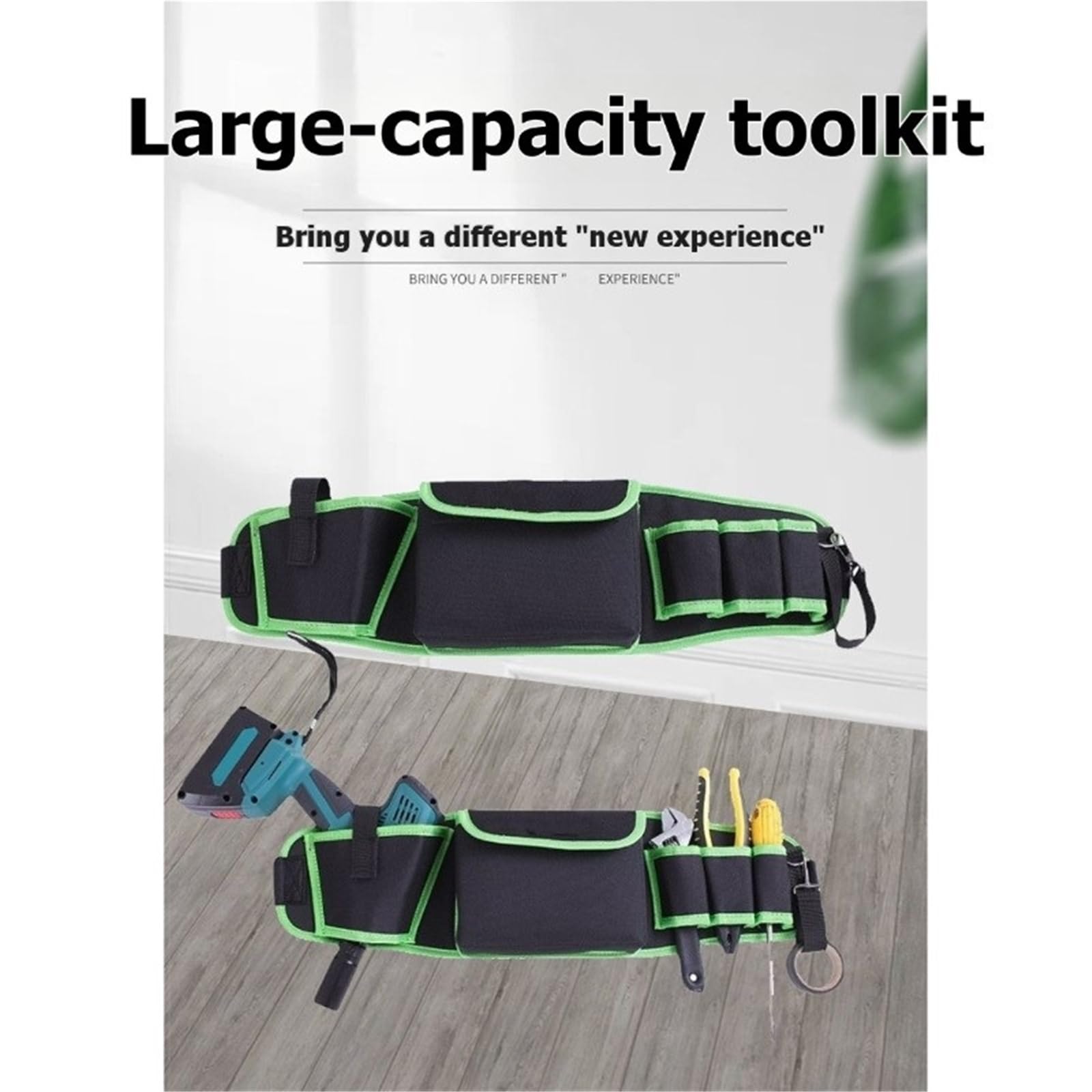 Holster Perceuse Sac de ceinture à outils avec 6 poches, Construction Durable, matériau Oxford imperméable, idéal for les projets et bricolage