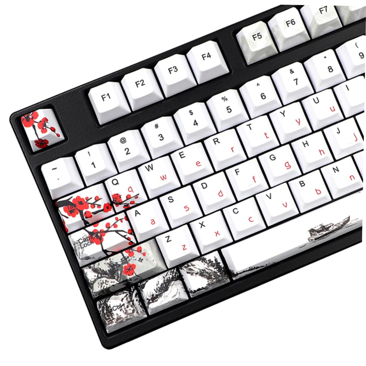 Keycap per Tastiera Meccanica 128 Pezzi Pbt Ricambio | Superficie Liscia, Uso Confortevole, Set 1 Confezione, Accessori per PC