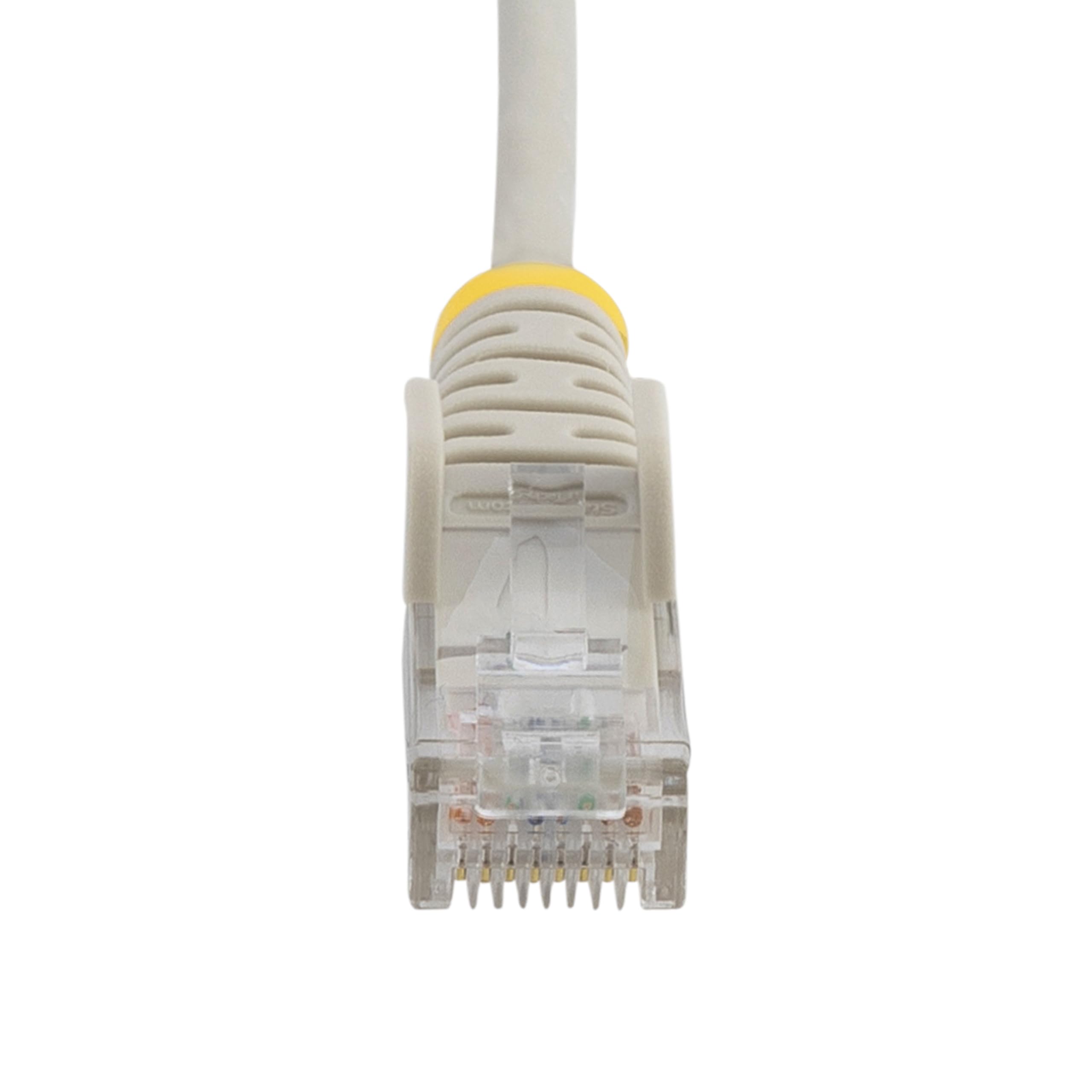 StarTech - Cavo CAT6 sottile grigio da 15,2 cm, confezione da 10, antigroviglio, RJ45, LSZH, 28 AWG, in puro rame nudo, cavo patch di rete sottile