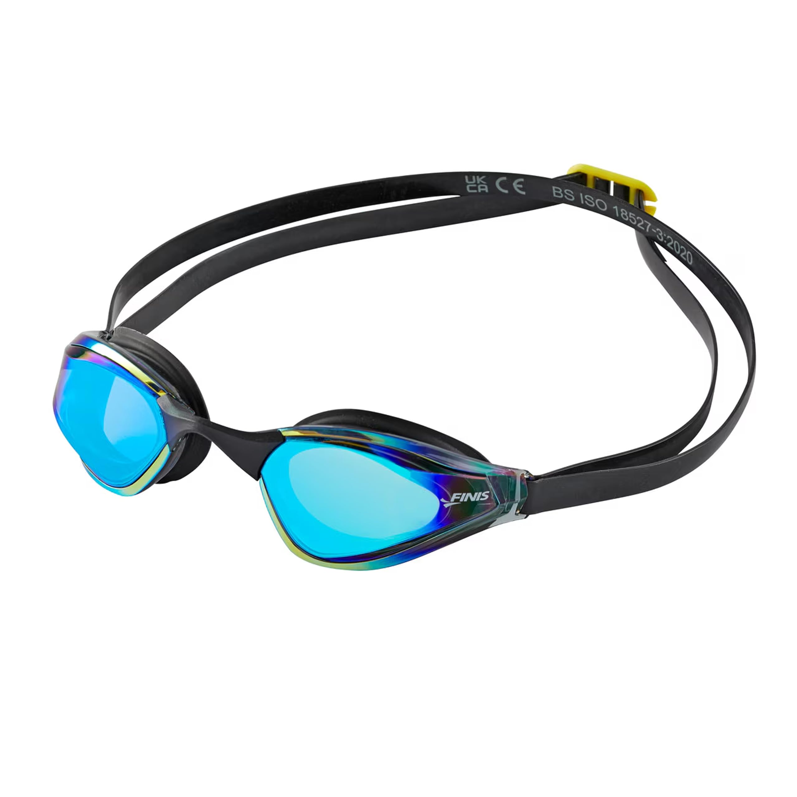 FINIS Mach 1 Low-Profile Racing Goggles With Carry Bag - 5 Nose Pieces - Swim Cap - Blue Cobalt