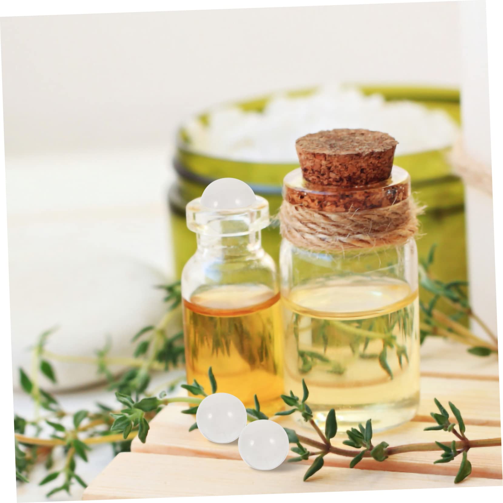 Ipetboom 100pezzi Perline Naturali Senza Foro Per Creazioni Artigianali Perline Cristallo Per Bottiglie Di Essenziale Per Decorazioni Domestiche e Feste
