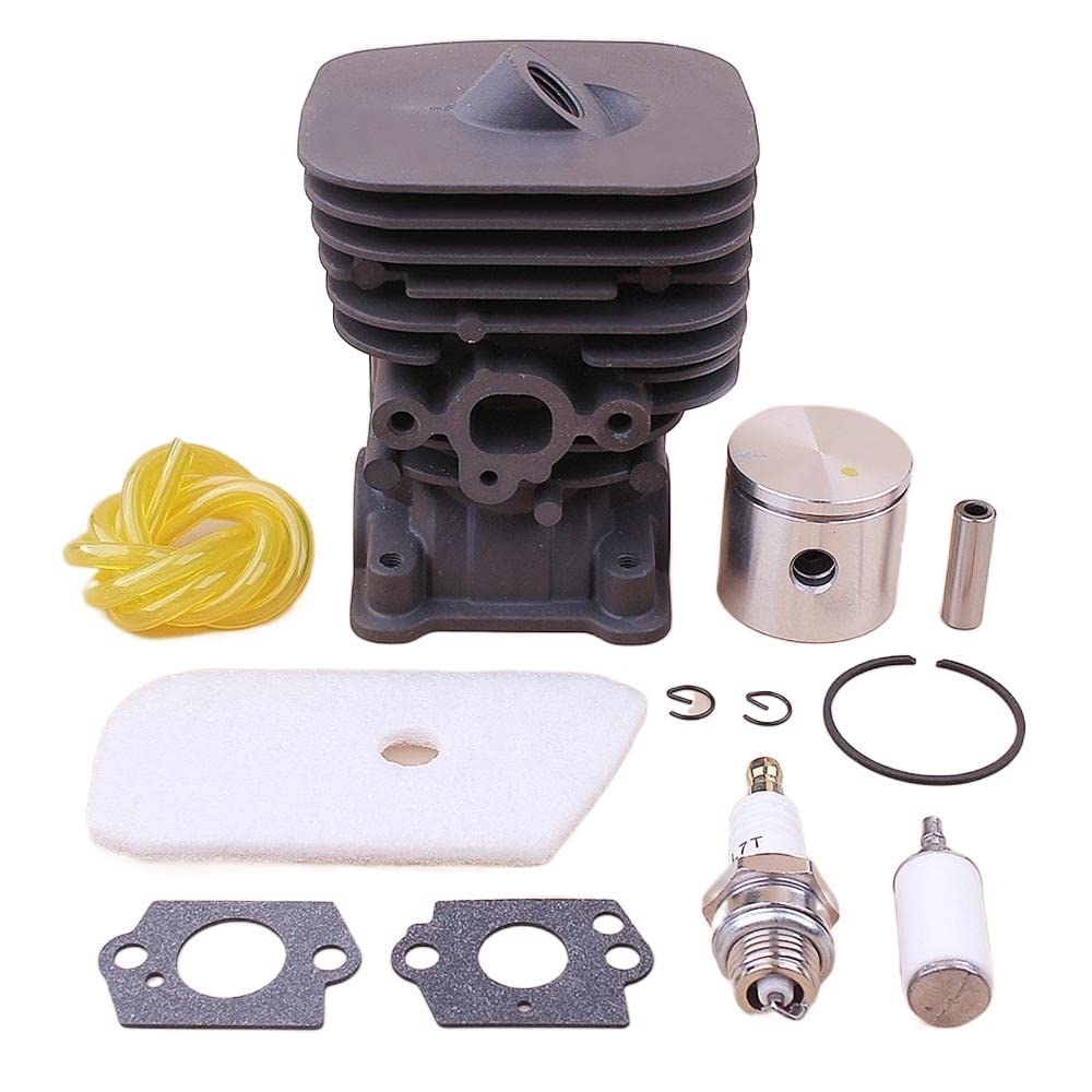 Adefol Cilindro Pistón Kit De 35 Mm Para Husqvarna 128C 128CD 128L 128LD 128R Con Filtro De Aire, Línea De Filtro De Combustible, Bujía, Cojinete De Cigüeñal, Repuestos 545008082