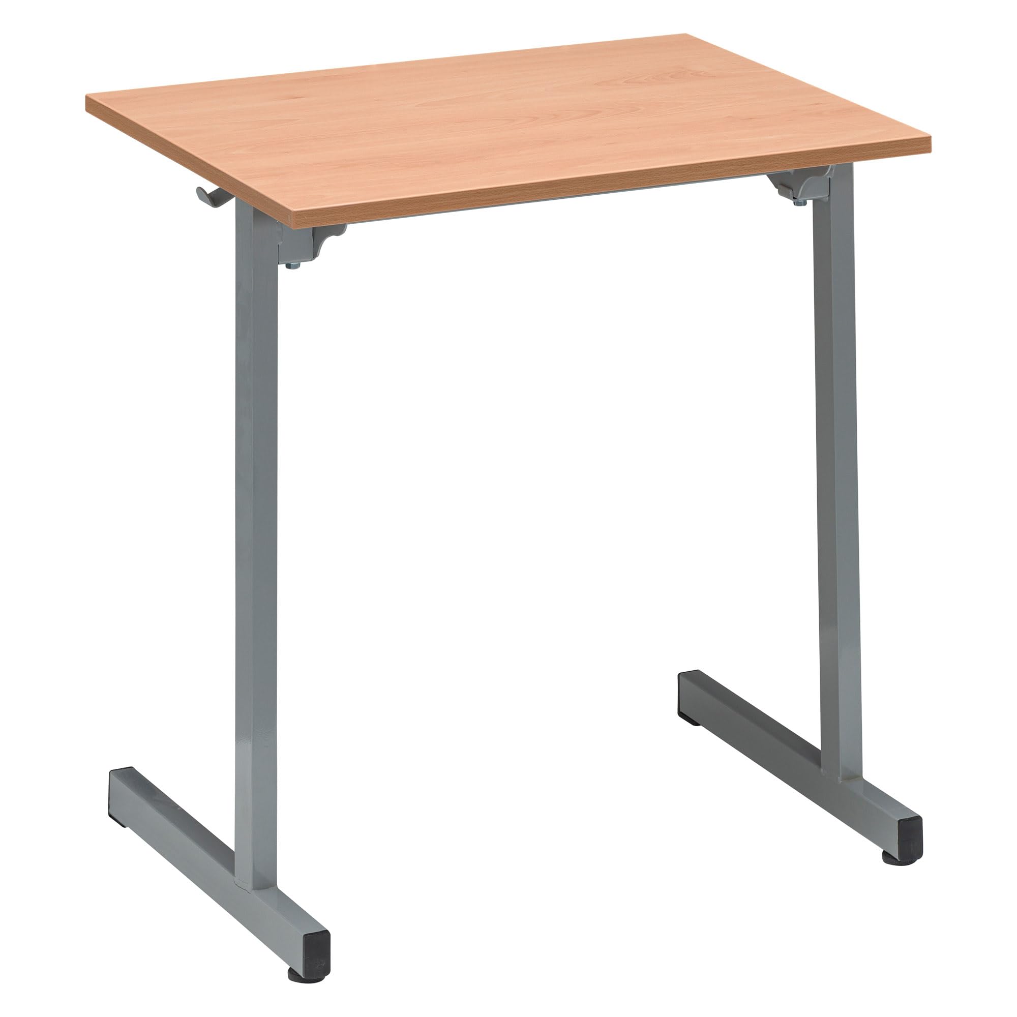 Générique Table Scolaire 1 Place SYLLAB - L.70 cm - Plateau hêtre - Taille 5 pour CE2/CM1 (Gris)