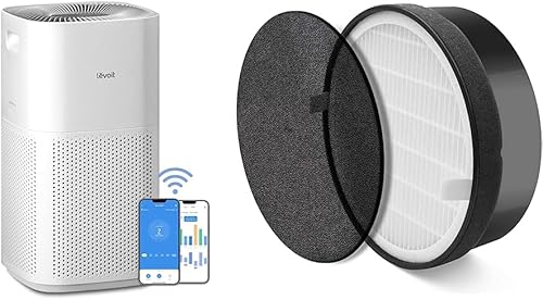 LEVOIT Purificadores de aire para habitaciones grandes del hogar, cubren hasta 3175 pies cuadrados, filtro de repuesto LV-H132, prefiltro de nailon