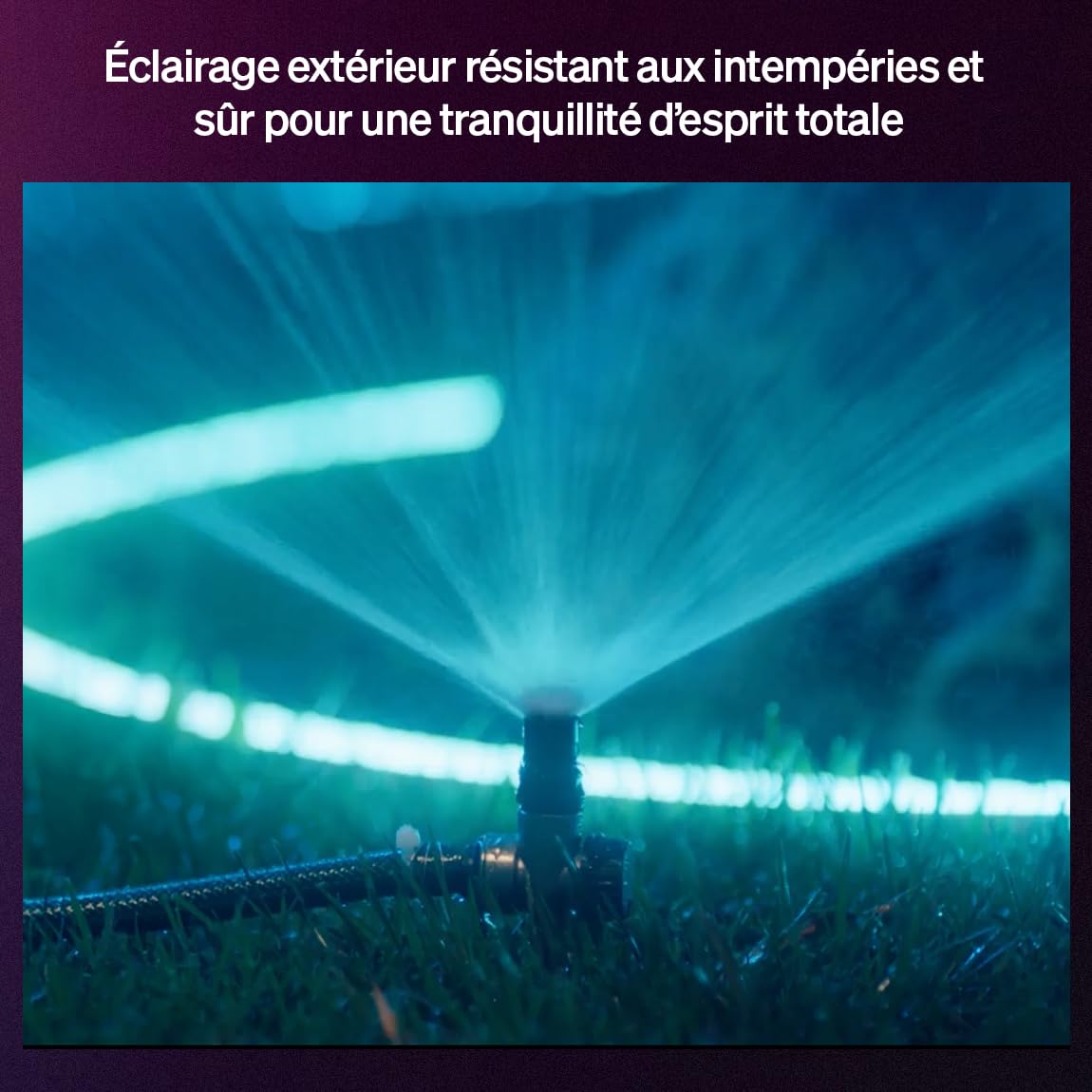 Philips Hue Ruban LED Exterieur Neon, 5 mètres, 1100 lm, Couleurs Vives et Ambiance et Chromasync, Bande LED Extérieur résistante aux intempéries, Basse Tension, Contrôle via Application & Voix