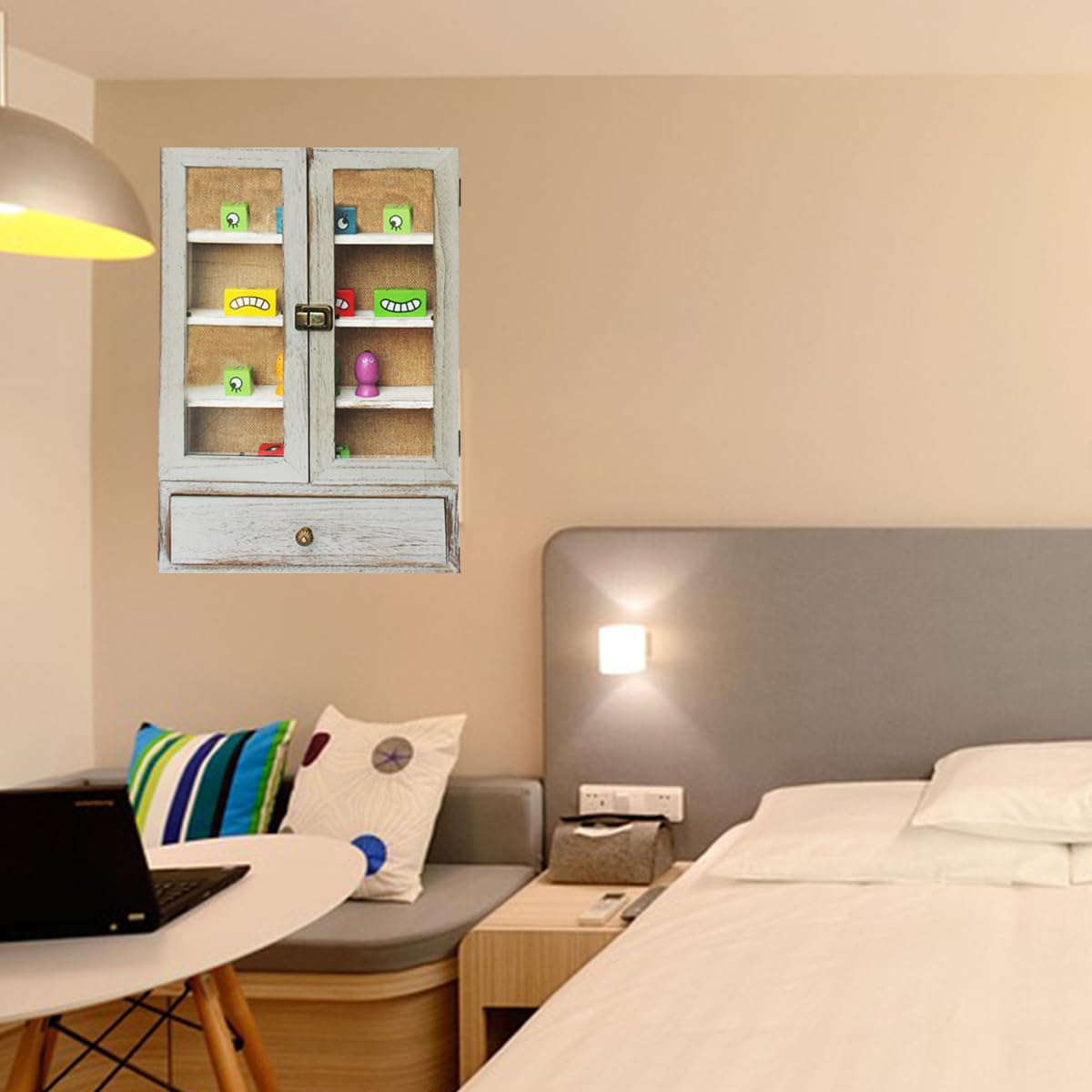 LITAITAI Shadow Box 11x16,with 1 Drawer,3 Detachable Shelves,Shadow Box Frame Suitable for Displaying Dried Flowers,Photos,Tickets,Handicrafts,Keepsake,Wedding (White)