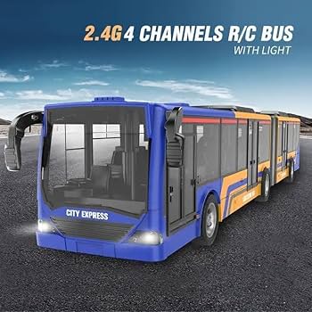 OOTLO 2.4ghz 4 Channels Remote Control Bus Toy Full Function RC