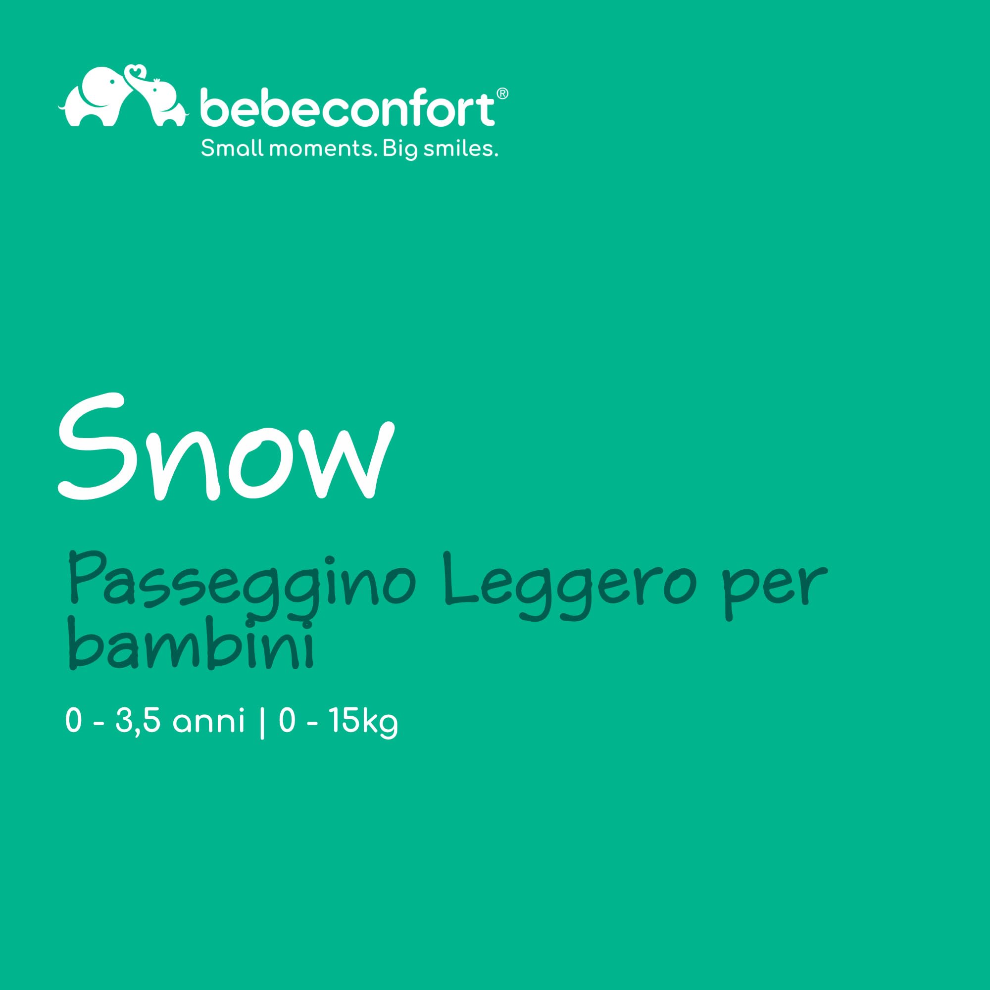 Bebeconfort Snow Passeggino Leggero 0+ 0-15 kg Pieghevole Chiusura Compatta Mineral Graphite