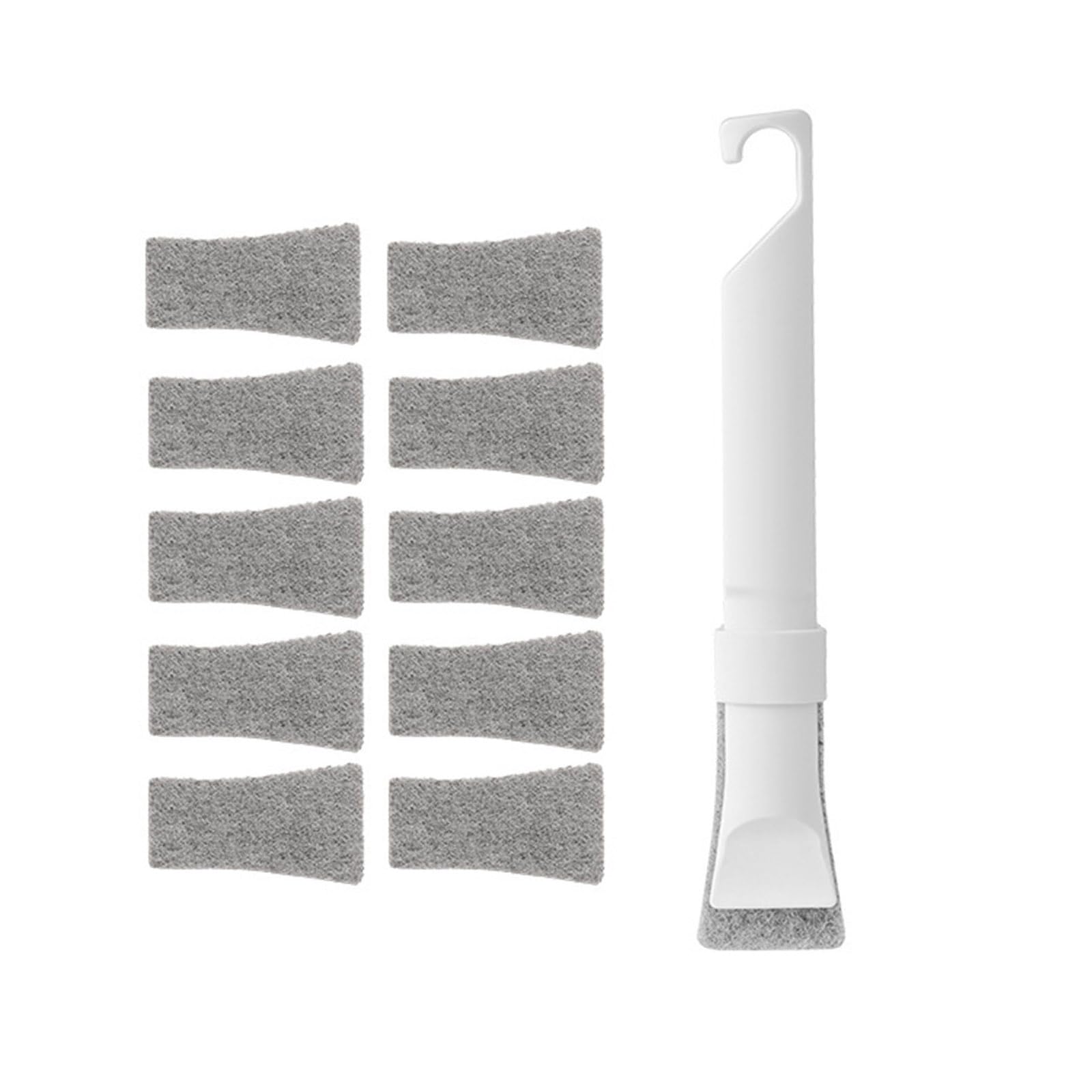 Buxuaaaa Scraping Tool Set with Replaceable Scouring Pad Multipurpose Corner Brush for Stubborn Stain in Bathroom Kitchen Floor Scouring Pad Scraper