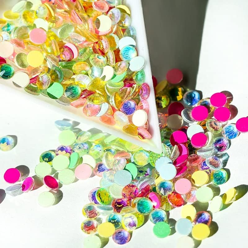 Ss6-Ss30 Fluorescence Rhinestones Non Hotfix Crystals Flatback for Nails DIY Beads Rhinestone Nails Decorations