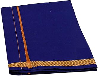 StylesindiaFancy Border Colored Single Layer Pentex Dhoti Mundu Vesti 2.0mts
