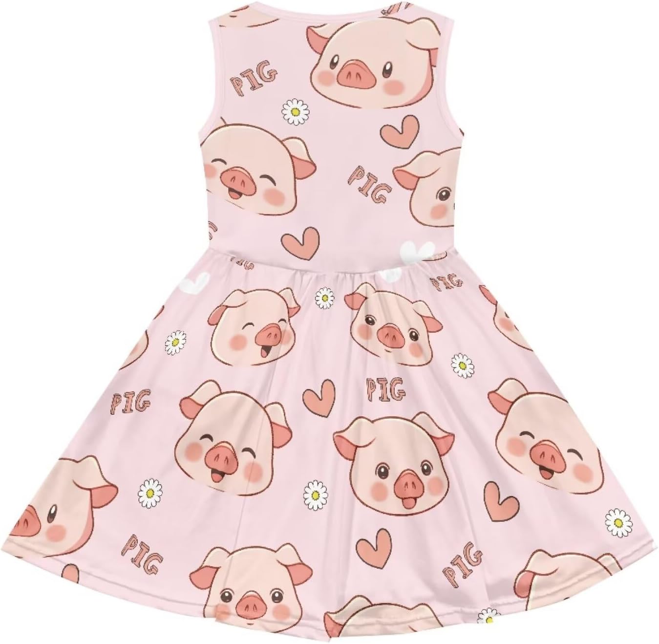 Cute Animal Dress for Girls Sleeveless Loose Fit Summer Dresses with Pockets Swing Sundress - Image 3