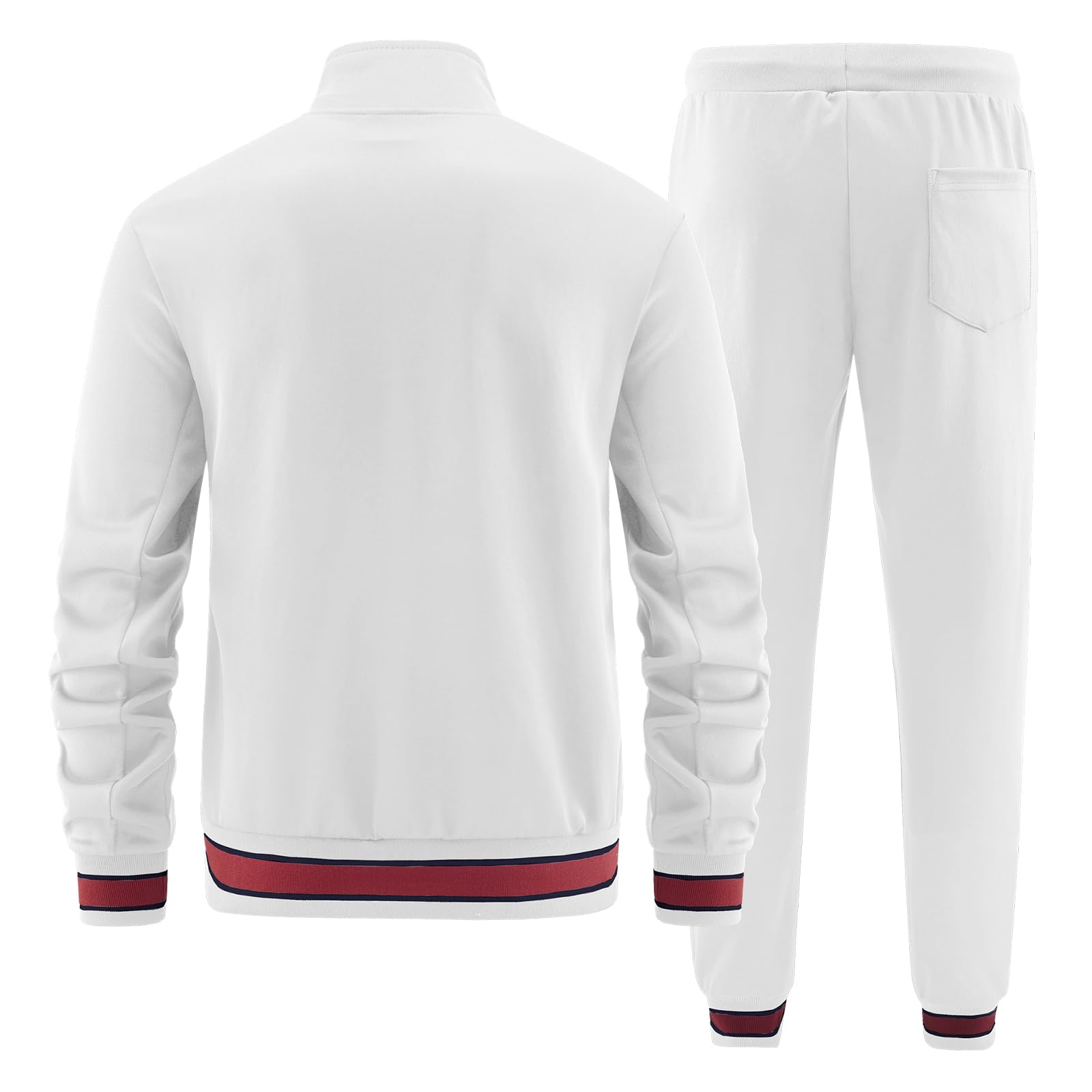 ANOTWENER Set di tute da allenamento da uomo, casual, a maniche lunghe, con chiusura lampo completa, giacca e pantaloni da jogging, tuta sportiva, abbigliamento sportivo, XL