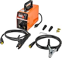 Vista 1 de Máquina soldadora de varilla ARC de 120 amperios para principiantes, máquina de soldadura portátil de 110 V con cable más largo, pantalla LCD