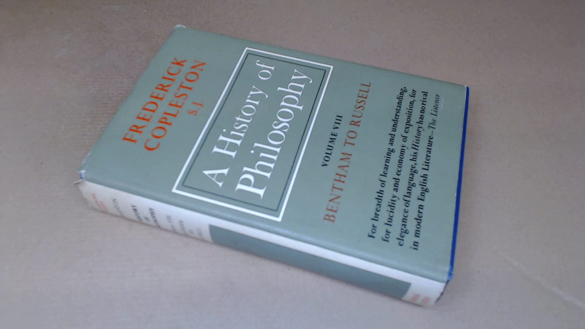 Modern Philosophy - Bentham to Russell (v.8) (A History of Philosophy)