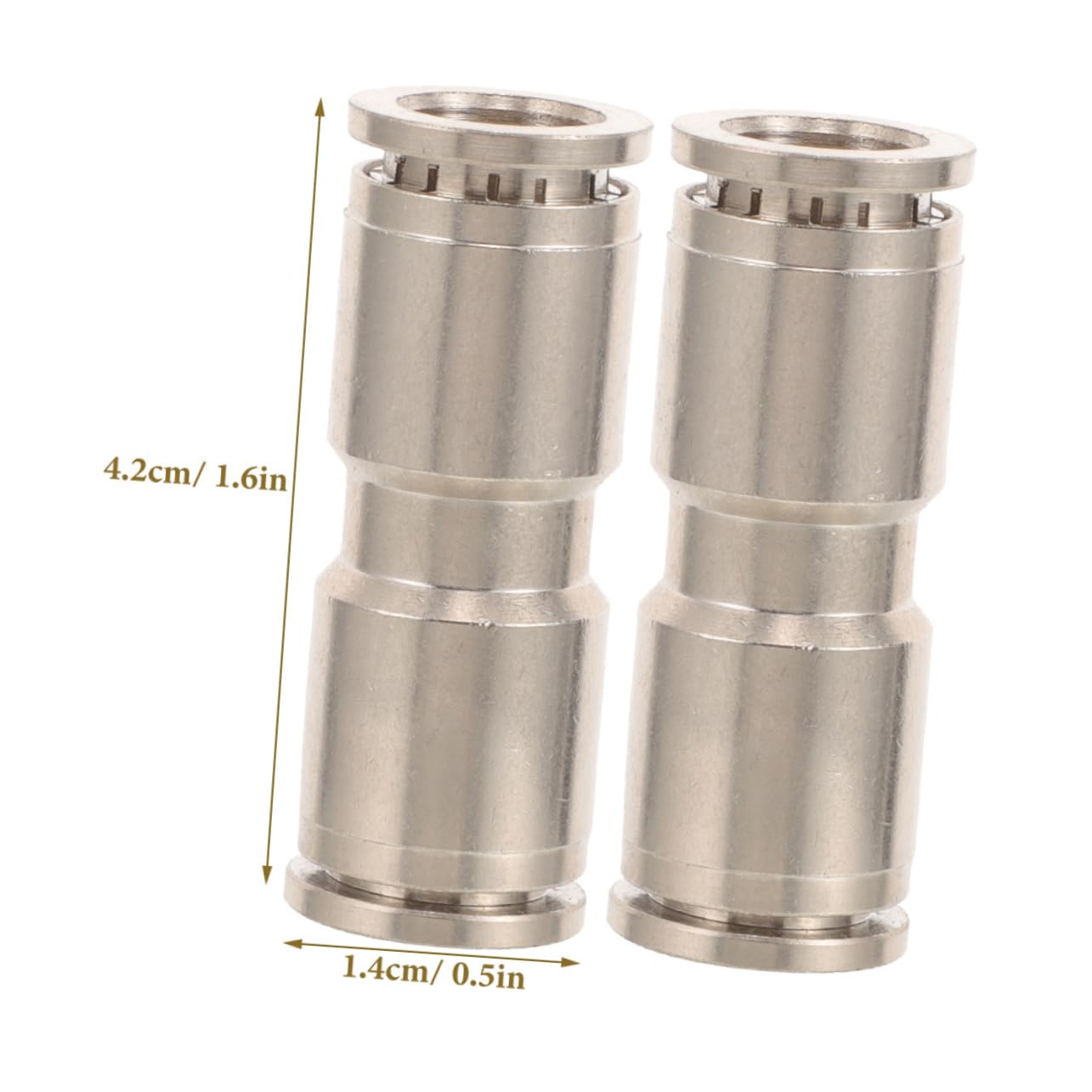 HOMOCONO 5pcs Copper Nickel Plated Swivel Air Hose Connector Quick Connect Adapter