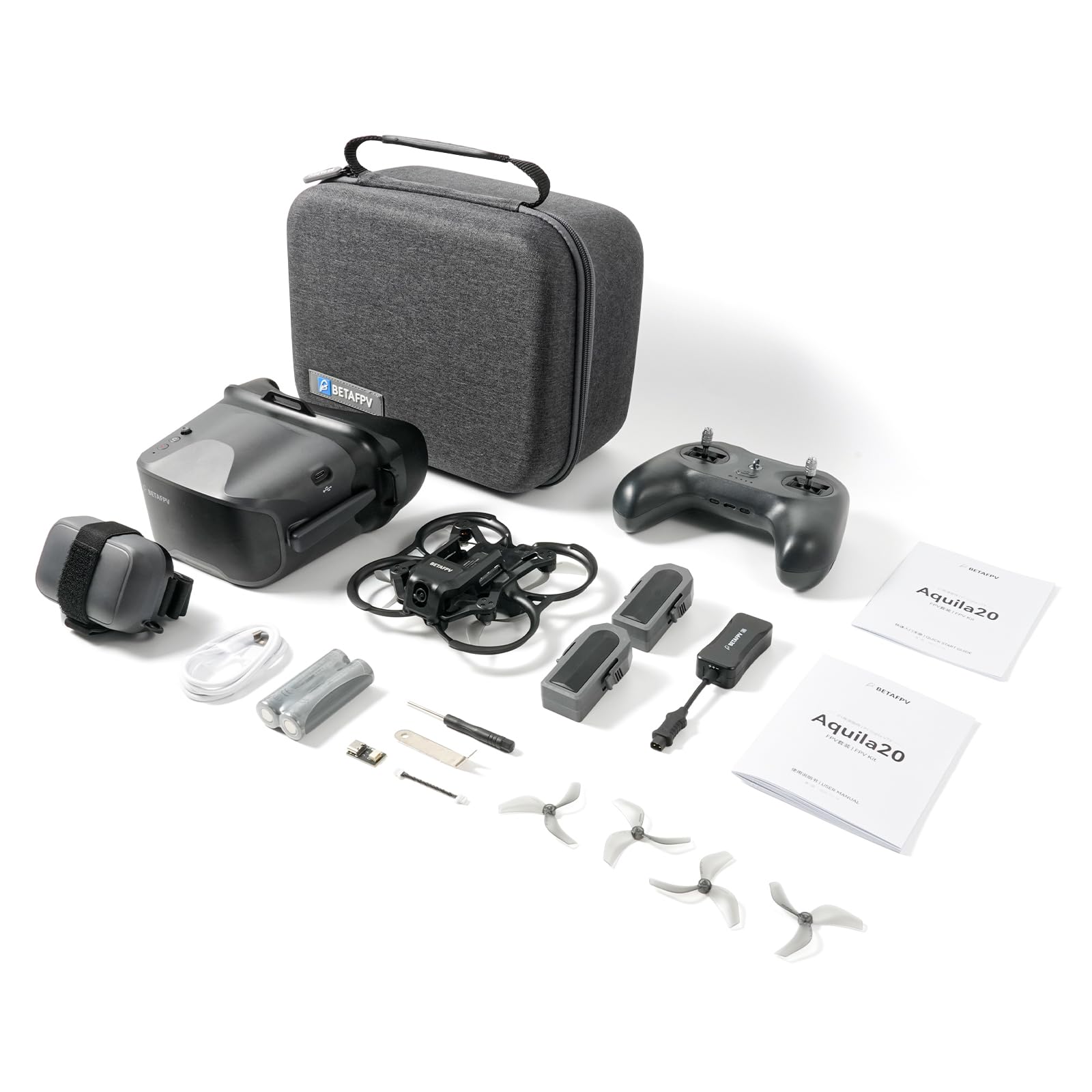 BETAFPV Aquila20 HD FPV Kit with 1080P Camera, Altitude Hold, DVR Function, Built-in P1 HD Digital VTX, Supported 3 Modes, 2S Propulsion System Remote Controller Drone Quadcopter for FPV Beginner
