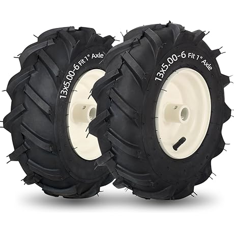 13in Tiller Tire for Landscaping on 1in Axle