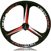 3-Spoke Road Bike Magnesium Alloy Wheelset 700C Front Rear Wheels 100/135mm Disc Brake Hubs for 6-9 Speed Rotary Flywheel