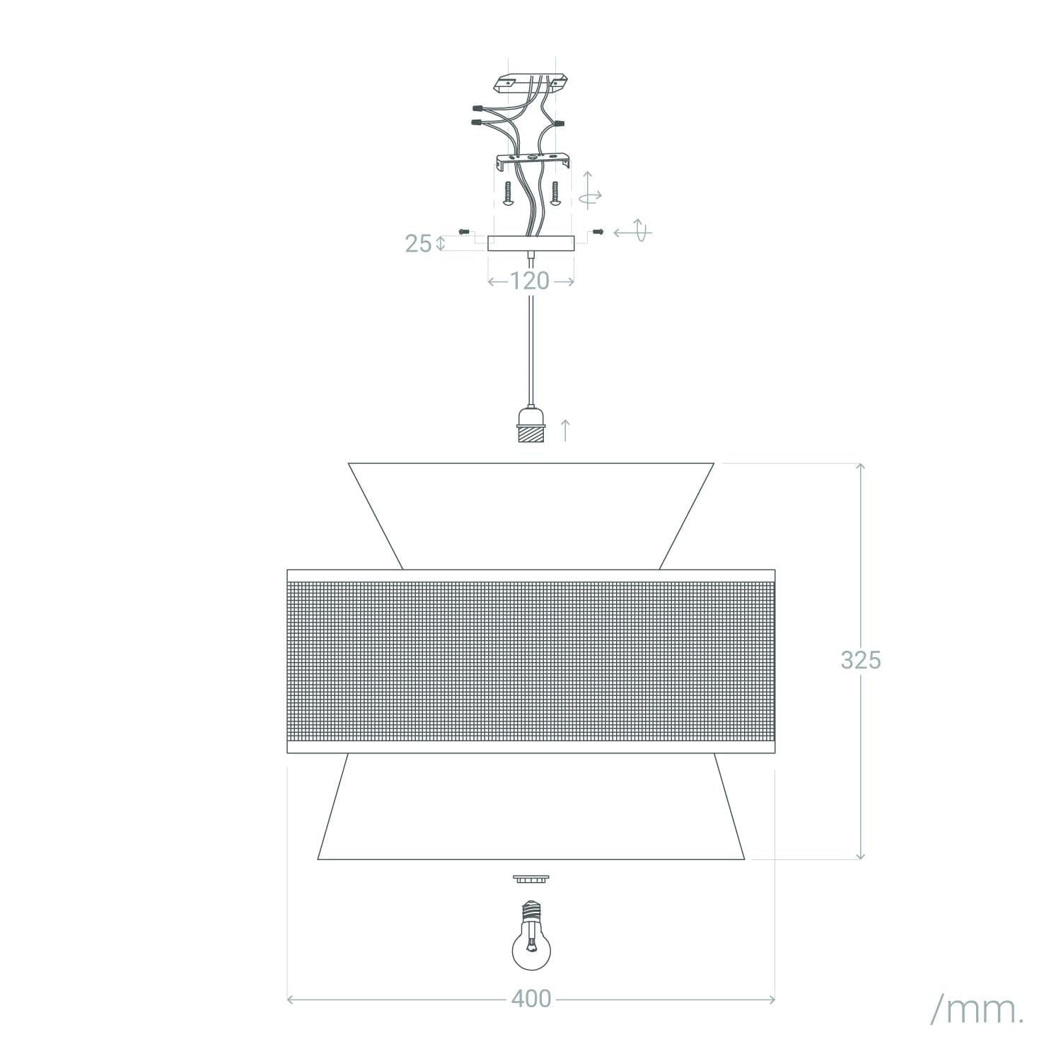 LEDKIA LIGHTING - Lampada a Sospensione Chulu | Design Elegante e Classico | Compatibile con Lampadina LED E27 | Per Interni IP20 | Uso Versatile in Casa e Ufficio, Verde, Tessuto