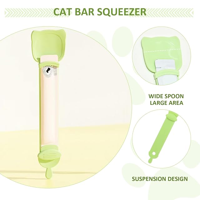 Foto 3 de 6 de TYFGRT 5 Uds Cucharas De Alimentación En Tiras para Gatos Y 2 Uds Ganchos Adhesivos