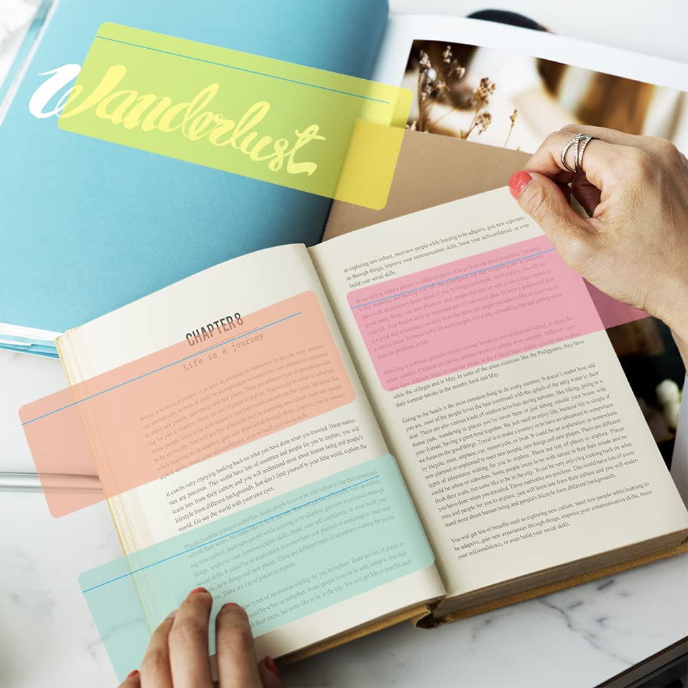 8 Règles De Lecture Pour Dyslexie - Guides Colorés Transparents, Aide à La Concentration, Réduction Fatigue Visuelle, 4 Couleurs