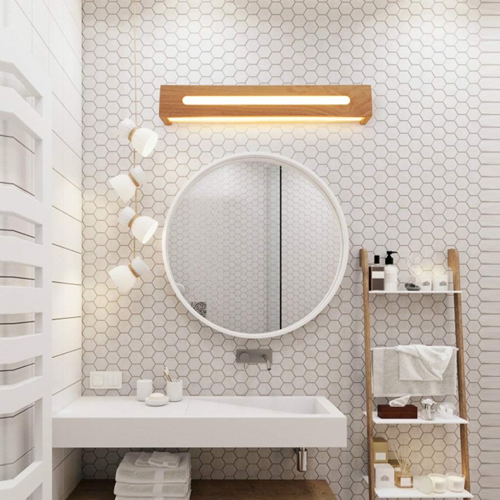 Spiegellauflicht für das Badezimmer Minimalistischer rahmenloser beleuchteter Spiegel, perfekt for Badezimmerräume für Vanity Badezimmerwand(White light,45cm)