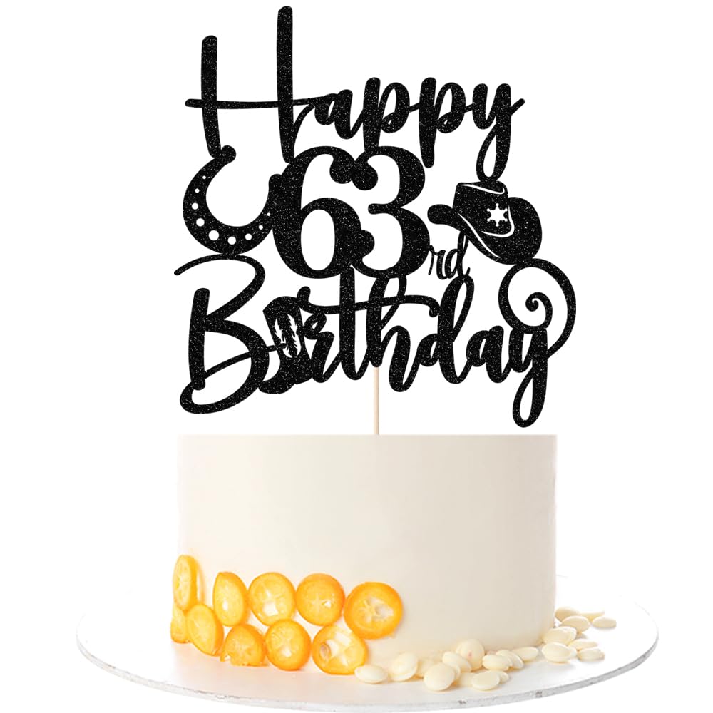 Kaoenla Cowboy Cake Topper-cowboy theme Happy 17th Birthday Decor,17th Birthday/Anniversary Party Decorations (63nd) — image 1