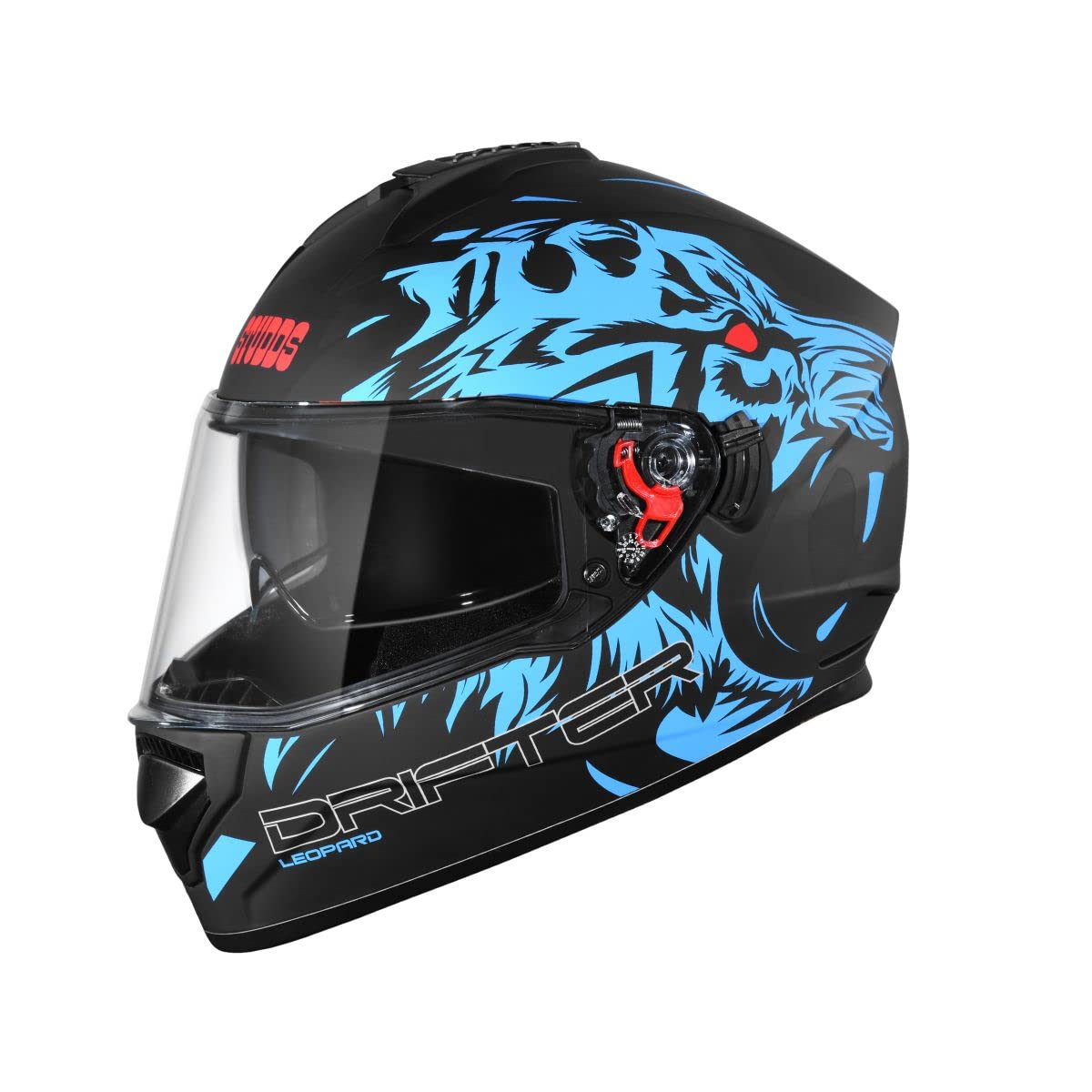 Studds Drifter Full Face Helmet Matt Black N1, Size: M(57-58cm)-image-8