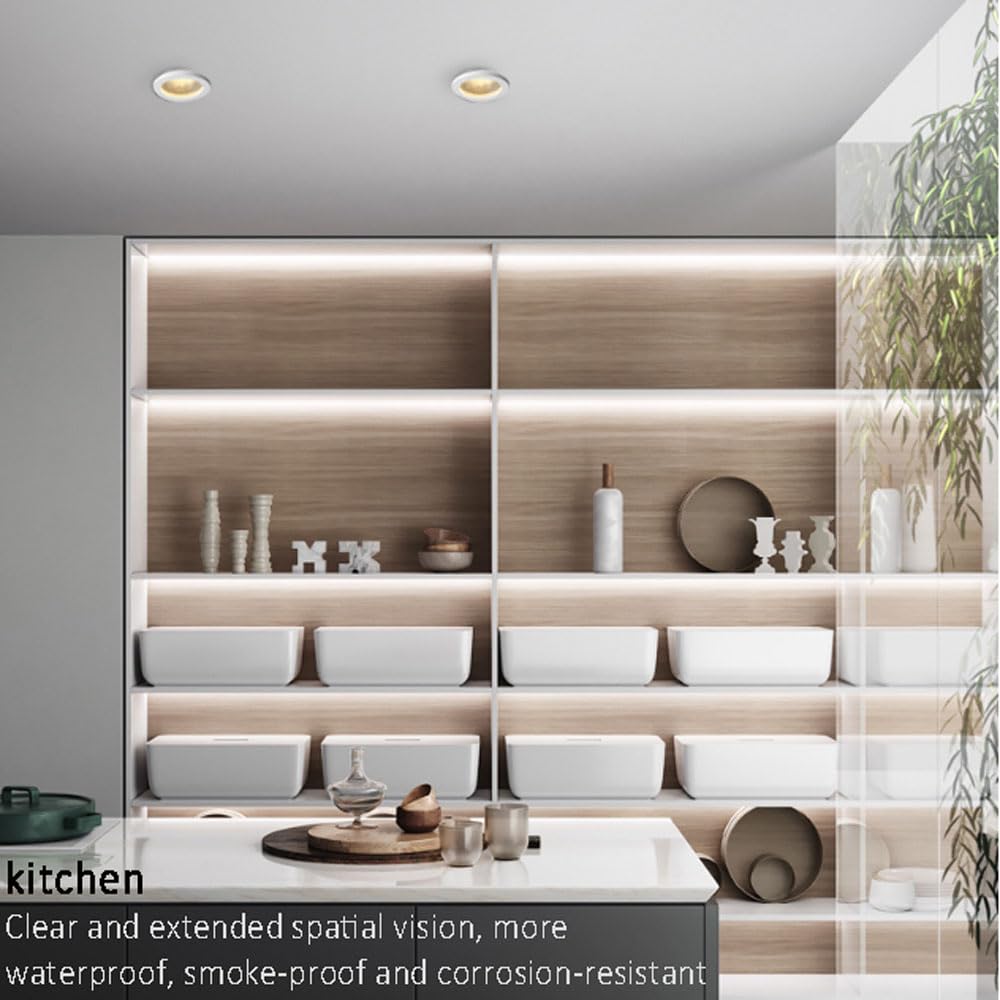Faretto LED da incasso IP65 Lampada da doccia impermeabile Confezione da 9 luci da incasso a pannello, Utilizzo in posizione umida, Lampada da incasso a soffitto in alluminio Lampada da doccia per ba