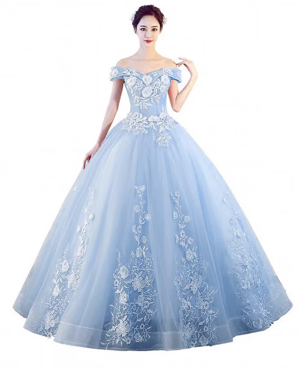 Women's Off The Shoulder Dress Masquerade Ball Gowns Prom Dress