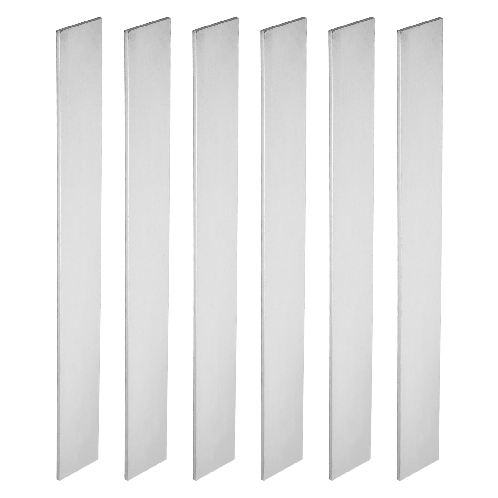 PATIKIL Barra Plana de Acero 15N20, 6pcs, 305x38x3mm(L*An*G) Material para Fabricación de Cuchillos para Bricolaje en Blanco Hoja Metal, Profesional y Aficionado Uso, Plateado