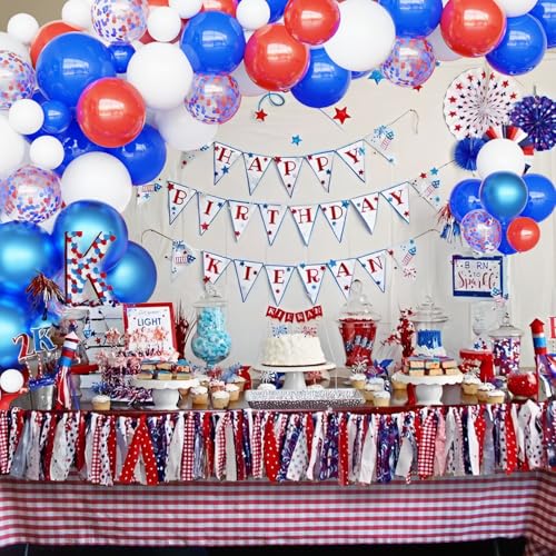 Nobledecor Red White and Blue Latex Balloons 55 PCS 4th of July Balloons 12inch Red White and Blue Balloons for Decorations Independence Day Patriotic Anniversary Graduation Birthday Wedding by Nobledecor - Image 6