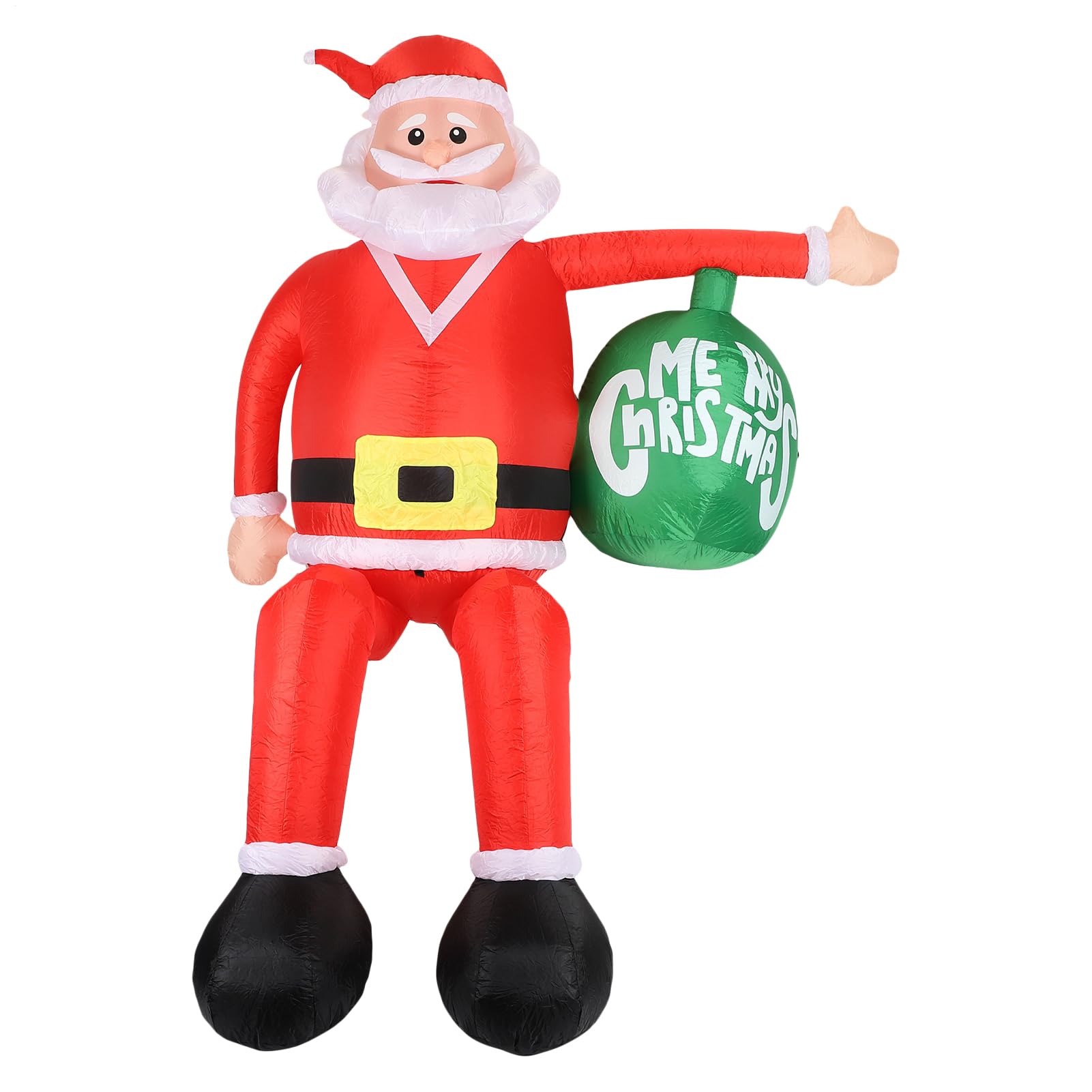 Père Noël gonflable extérieur grand modèle pour décorations festives de jardin et parc