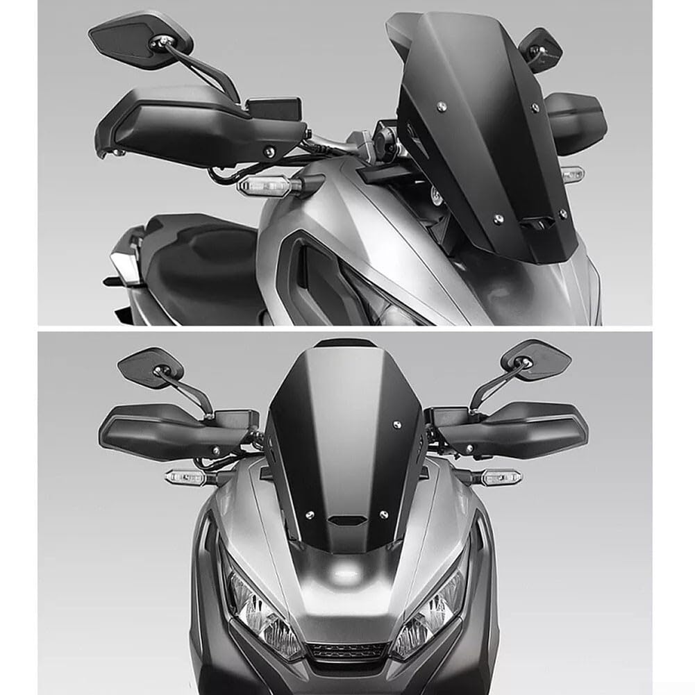 Paramani per moto Honda XADV 750 (2017-2020), design in ABS antivento (11 x 28 x 11 cm), facile da installare con set di viti, adatto per manubri, nero/carbonio (carbonio)